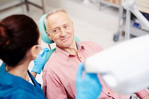 Image of a patient before his tooth loss treatment at A Smiling Heart Dentistry.